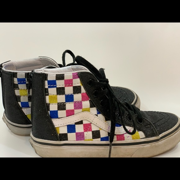 Vans unisex sparkle checker high tops - Picture 7 of 8